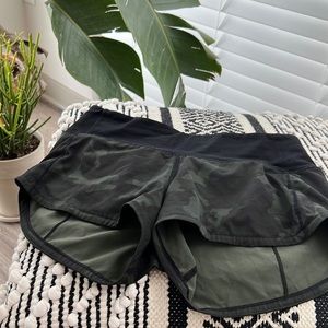 lululemon Camo Running Shorts